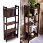 Brown 5 Layer Display 62*28*160CM Wooden Corner Bookshelf