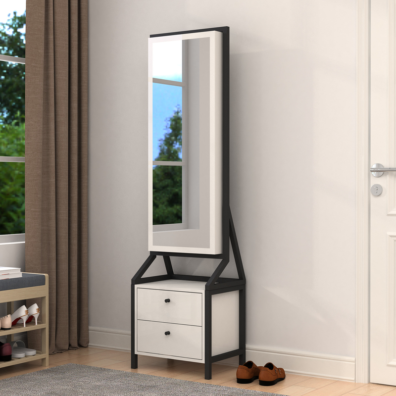 MDF Mirror Jewelry Storage Cabinet With Dawers for bedroom furniture